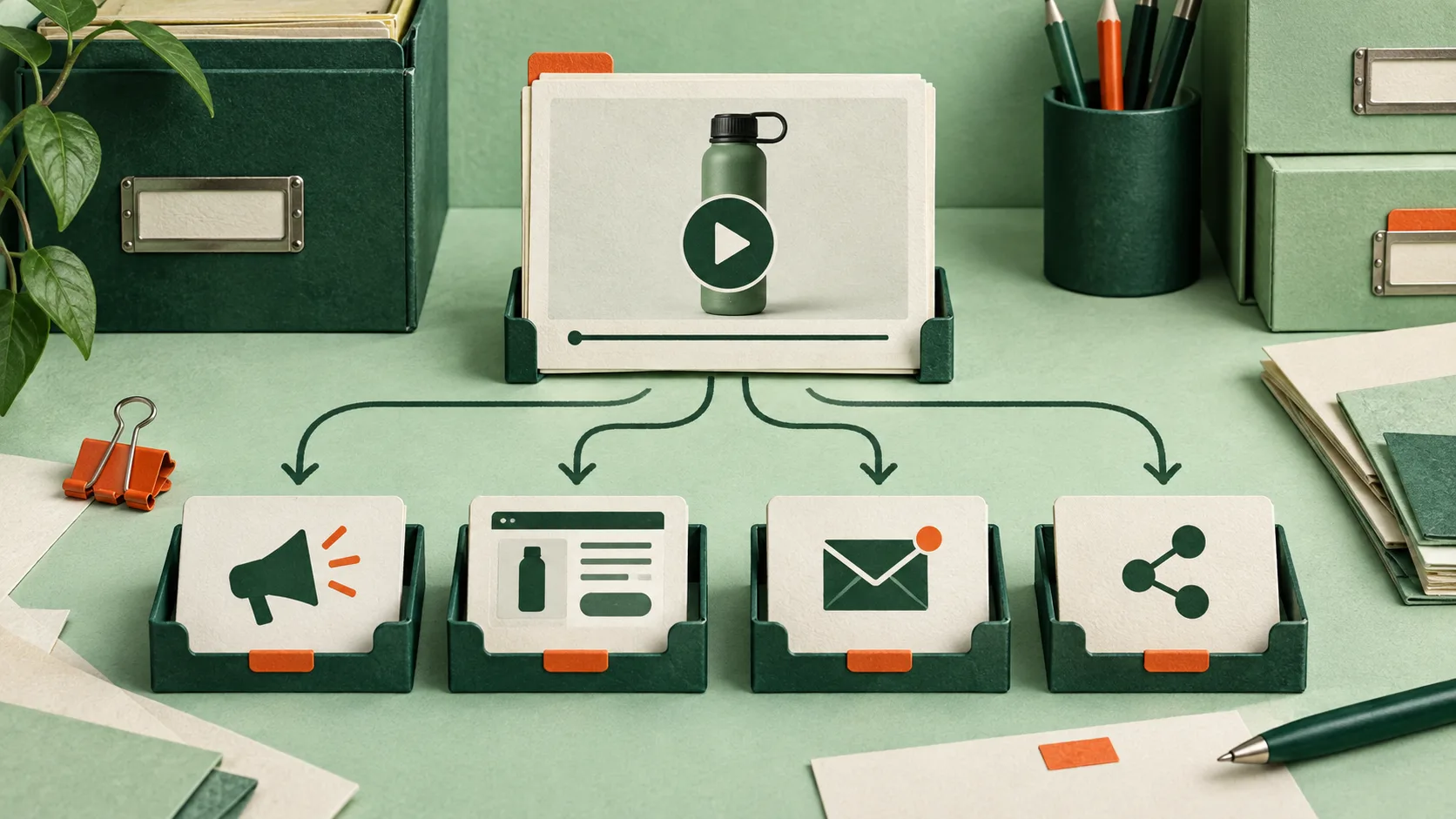 Diffusion d une video produit dans plusieurs canaux