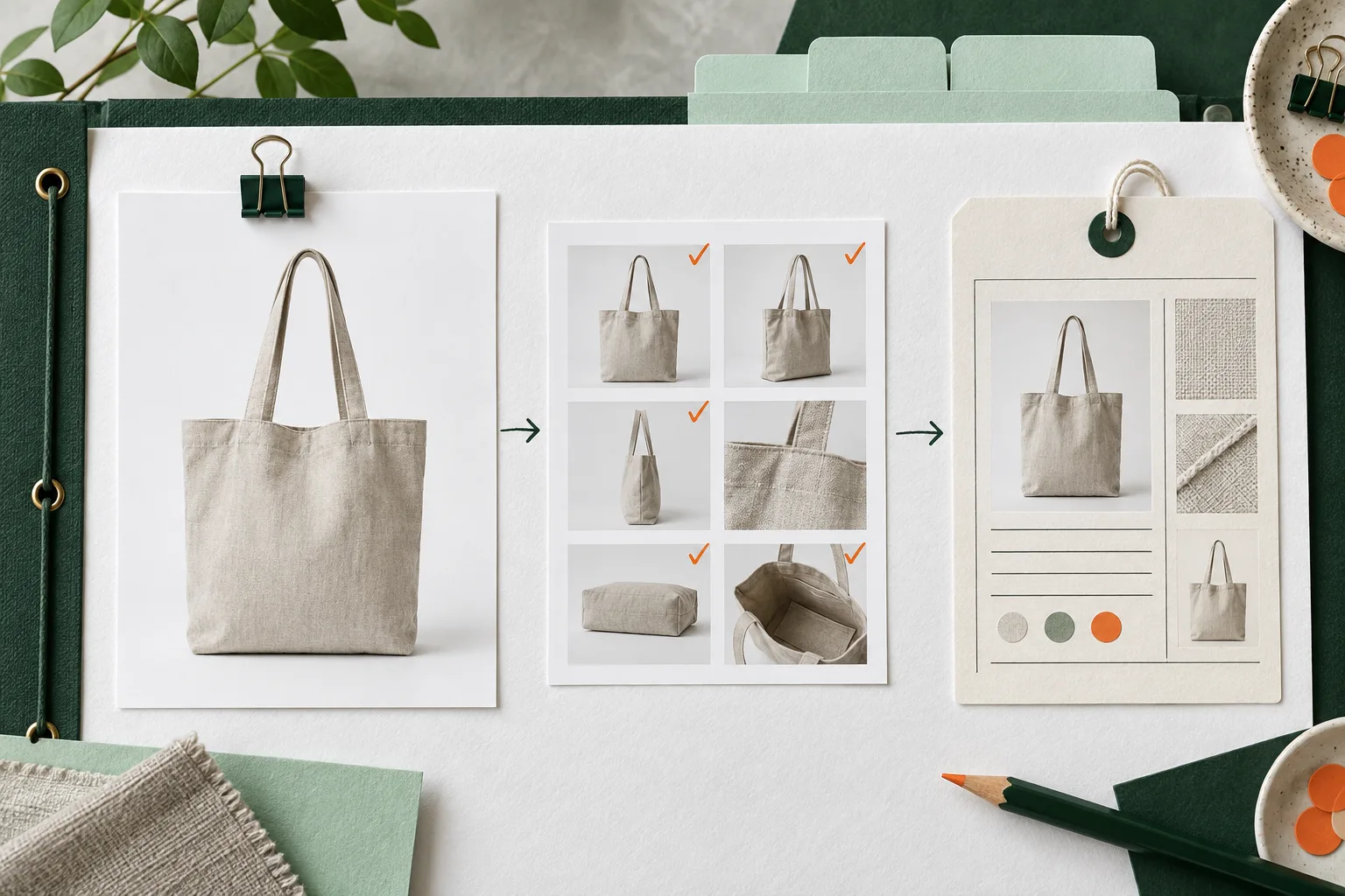 Étapes de préparation d’une photo produit
