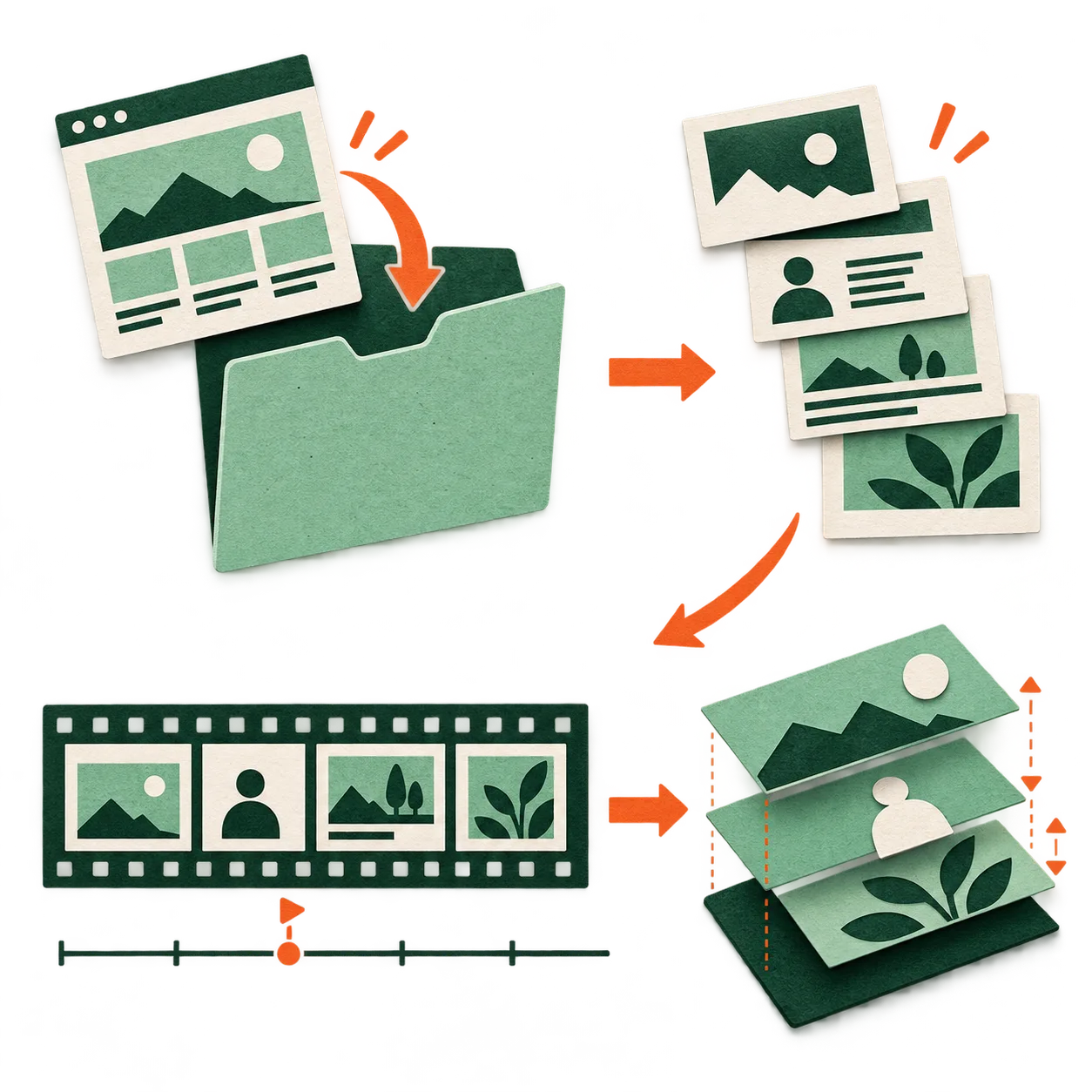 Schéma du site au film modifiable