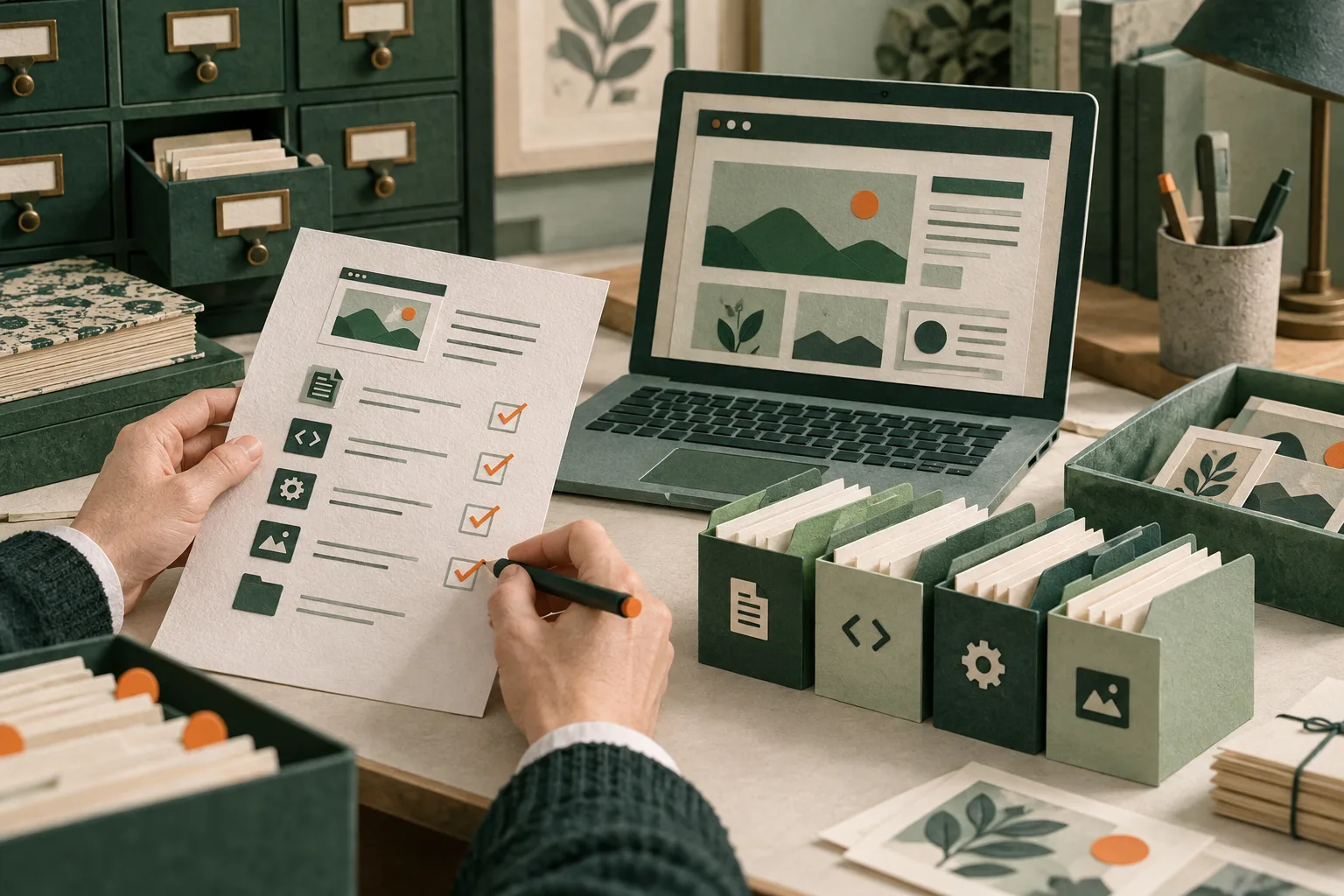 Contrôle d'un inventaire de fichiers pour exporter un site Squarespace
