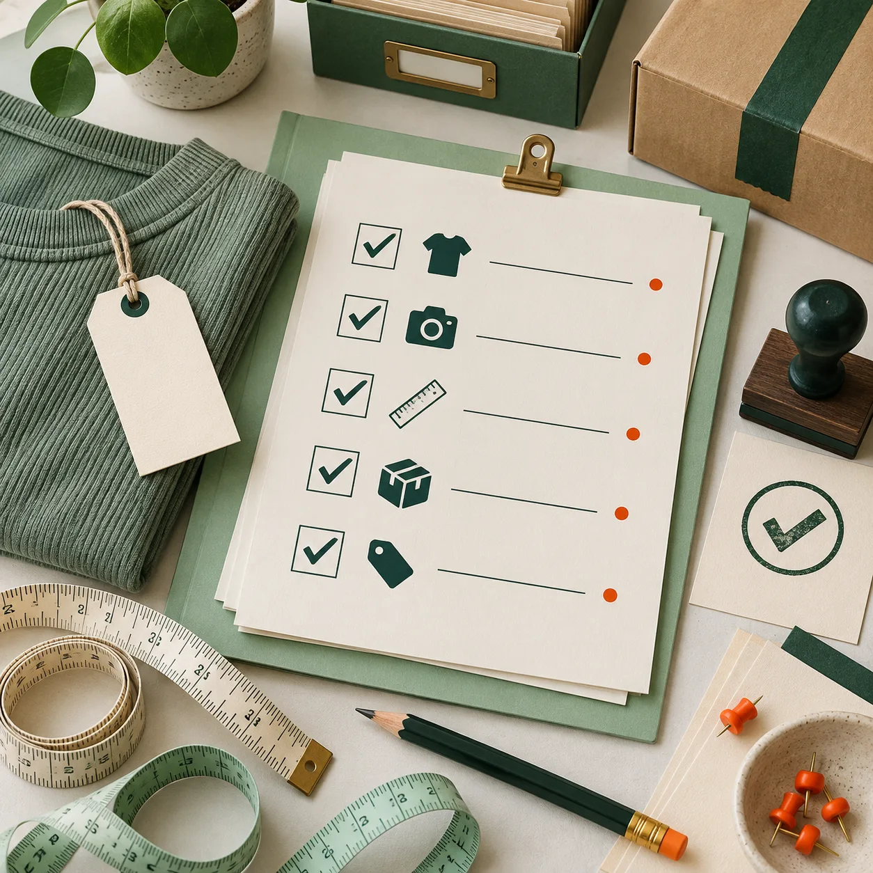Checklist de préparation d’une fiche taille avant lancement