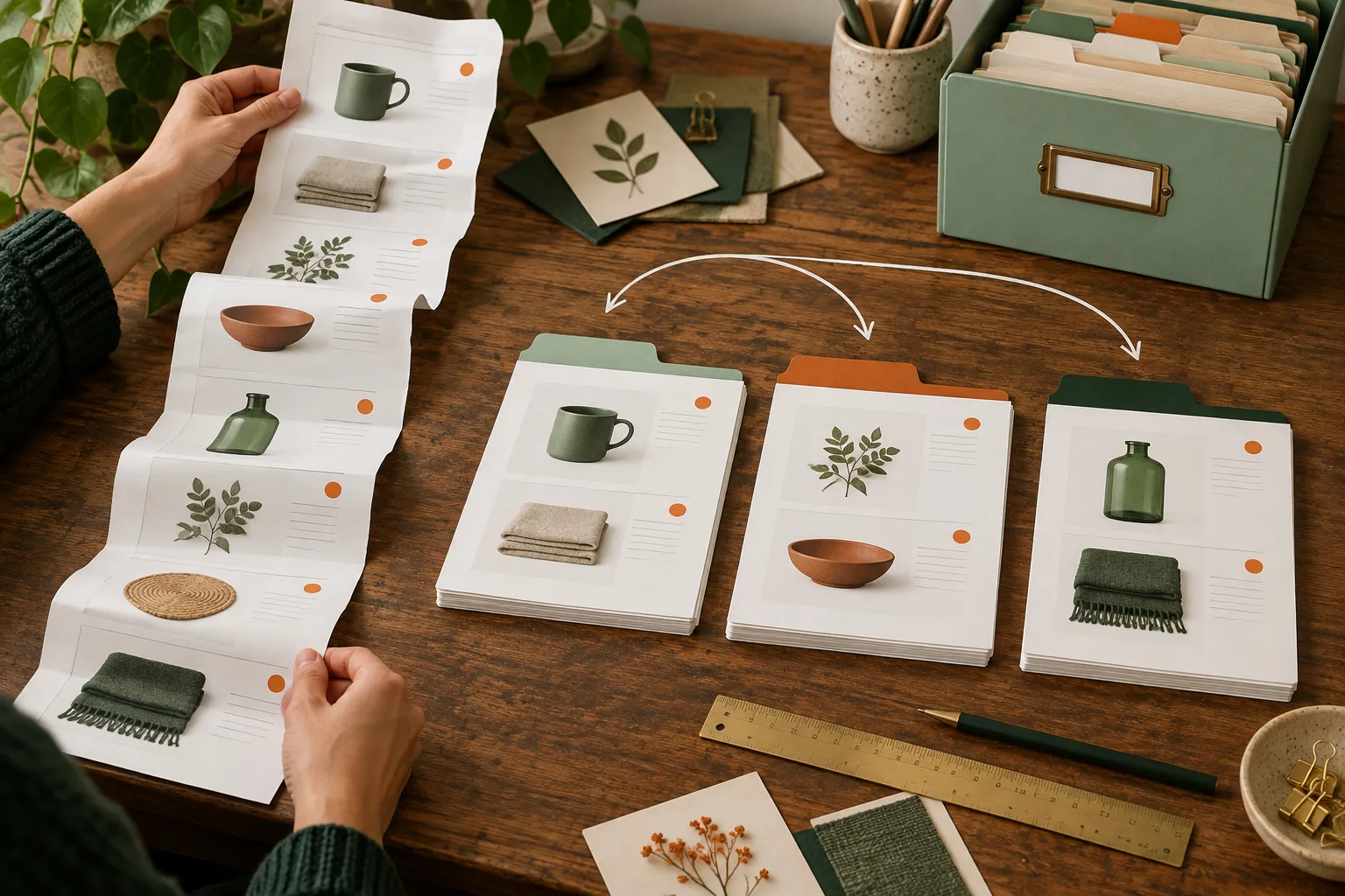 Longue fiche produit organisée en sections distinctes