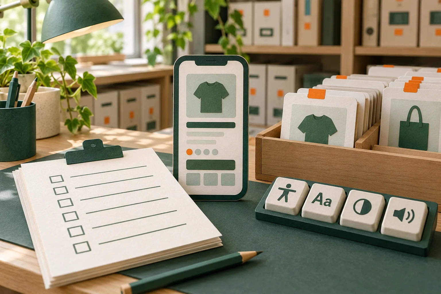 Poste de contrôle mobile et accessibilité pour une page produit