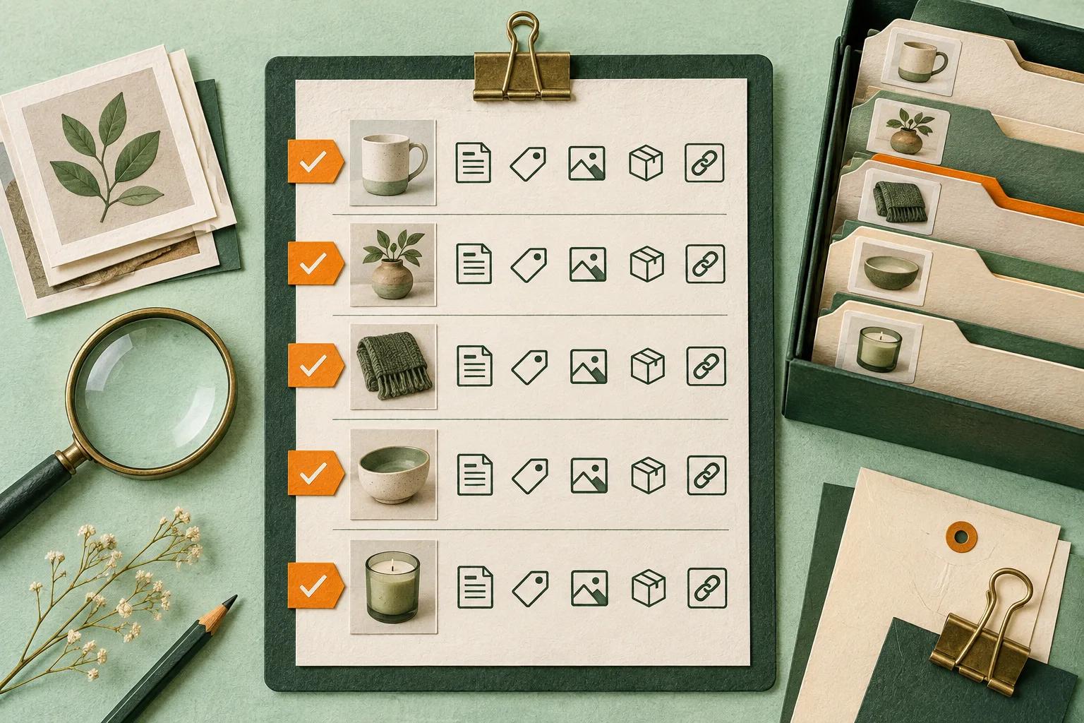 Checklist de preparation des fiches Etsy